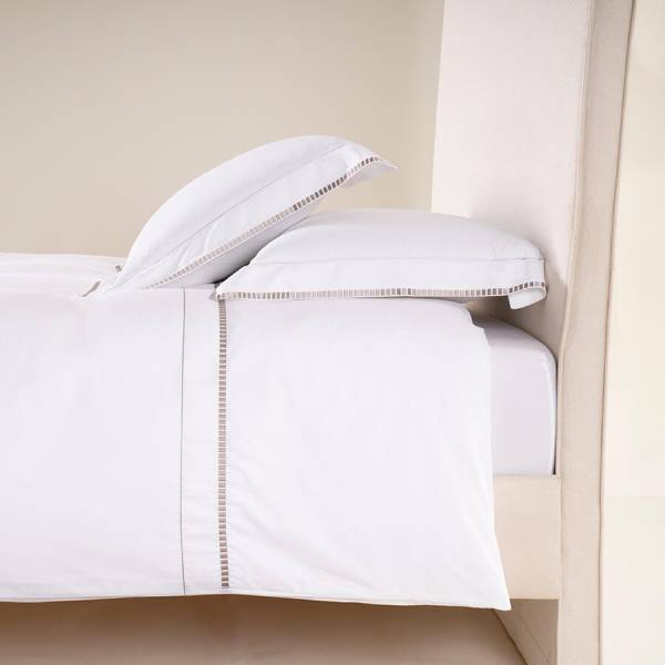 %100 Pamuk Saten Nevresim Seti 200x220 cm Taş - Piyano Serisi - 