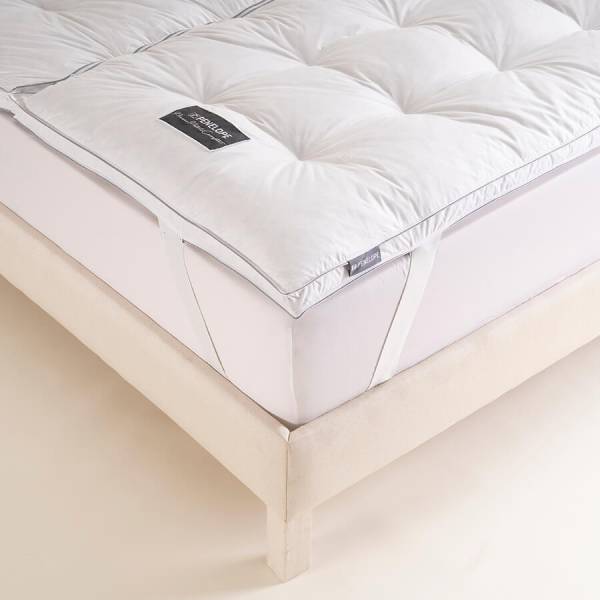 Tüy Geçirmez 2'ye Ayrılabilen %100 Kaz Tüyü Topper 180x200 cm - Piume Punto Comfort - 