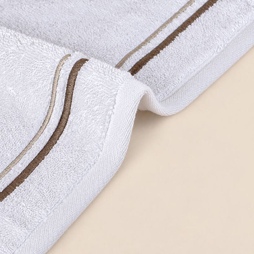 %100 Pamuk Bej Havlu - Signature Line - 