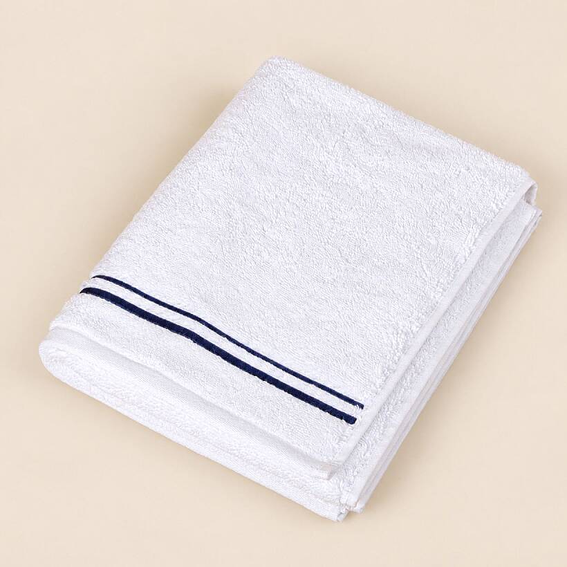 %100 Pamuk Lacivert Havlu - Signature Line - 