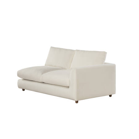 Sofa Plume 2’li Tek Kollu Sağ Köşe Modül 180 x 97 cm | Space Kumaş - Beyaz Dokulu - 1