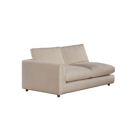Sofa Plume 2’li Tek Kollu Sol Köşe Modül 180 x 97 cm | Plainfry Kumaş - Krem Dokulu 