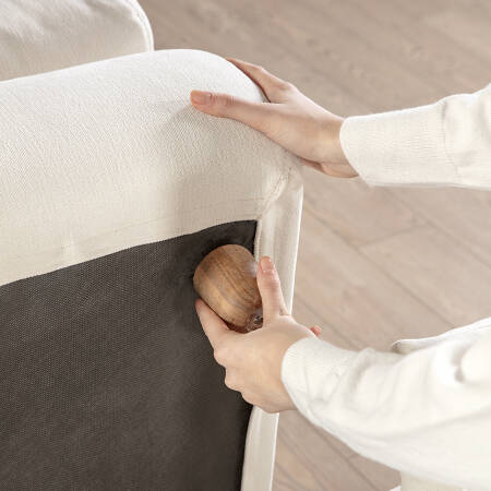 Sofa Plume 2’li Tek Kollu Sol Köşe Modül 180 x 97 cm | Space Kumaş - Beyaz Dokulu - 10