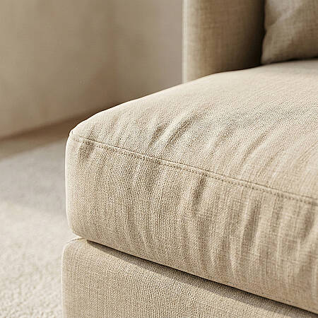 Sofa Plume 2’li Tek Kollu Sol Köşe Modül 180 x 97 cm | Space Kumaş - Krem - 6