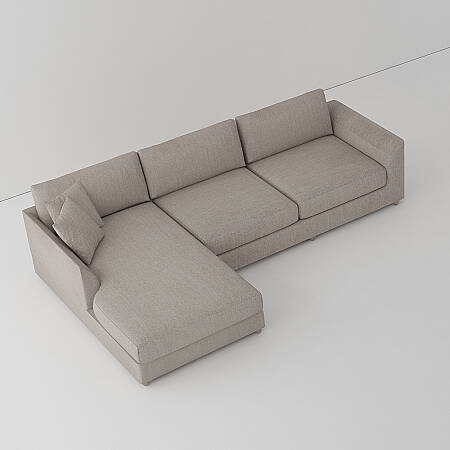 Sofa Plume Relax Sol Köşe Modül 98 x 170 cm | Space Kumaş - Gri - 2