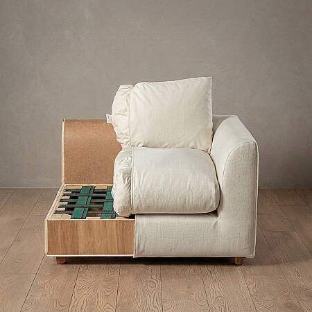 Sofa Plume Relax Sol Köşe Modül 98 x 170 cm | Space Kumaş - Gri - 4