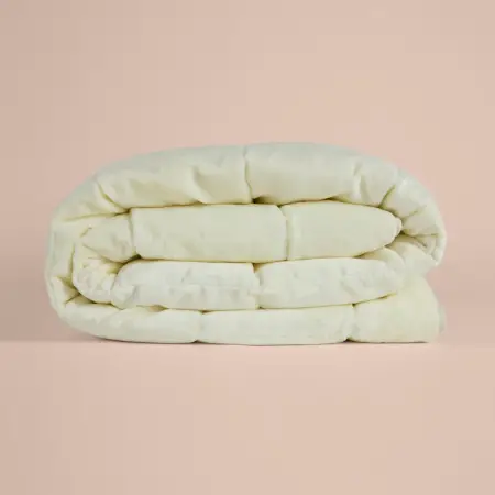 Tek Kişilik Çift Taraflı Welsoft Yorgan Krem 155x215 cm - Velour Serisi - 1