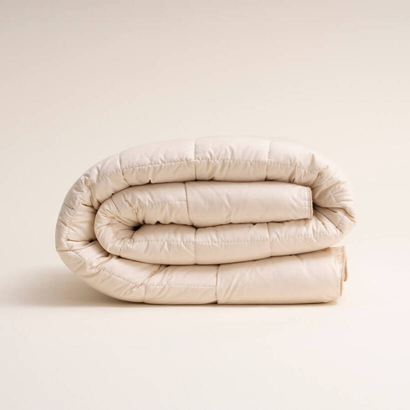 %100 İngiliz Yünü Dolgulu Pamuk Kumaş Bebek Yorganı - Wooly Pure Serisi - 
